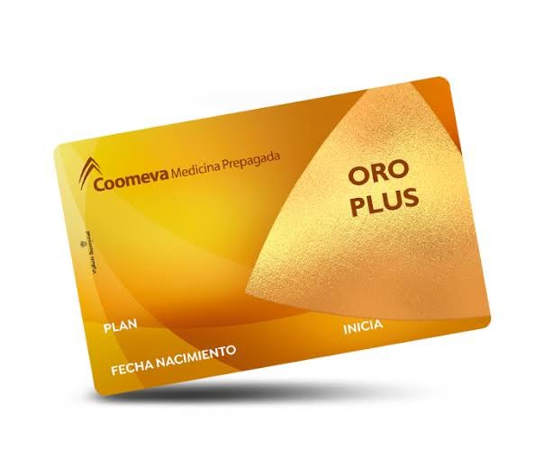Tarjeta Programa Oro Plus Coomeva Medicina Prepagada