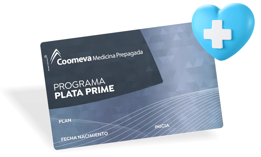 Tarjeta Programa Plata Prime Coomeva Medicina Prepagada